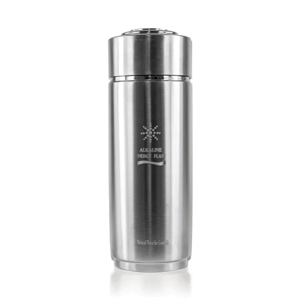 Water Flask Jonizator wody alkalicznej 0,38 l srebrny etui gratis