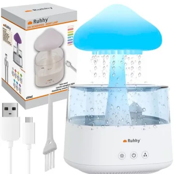 Nawilżacz powietrza ultradźwiękowy Ruhhy + Lampka LED nocna 450 ml